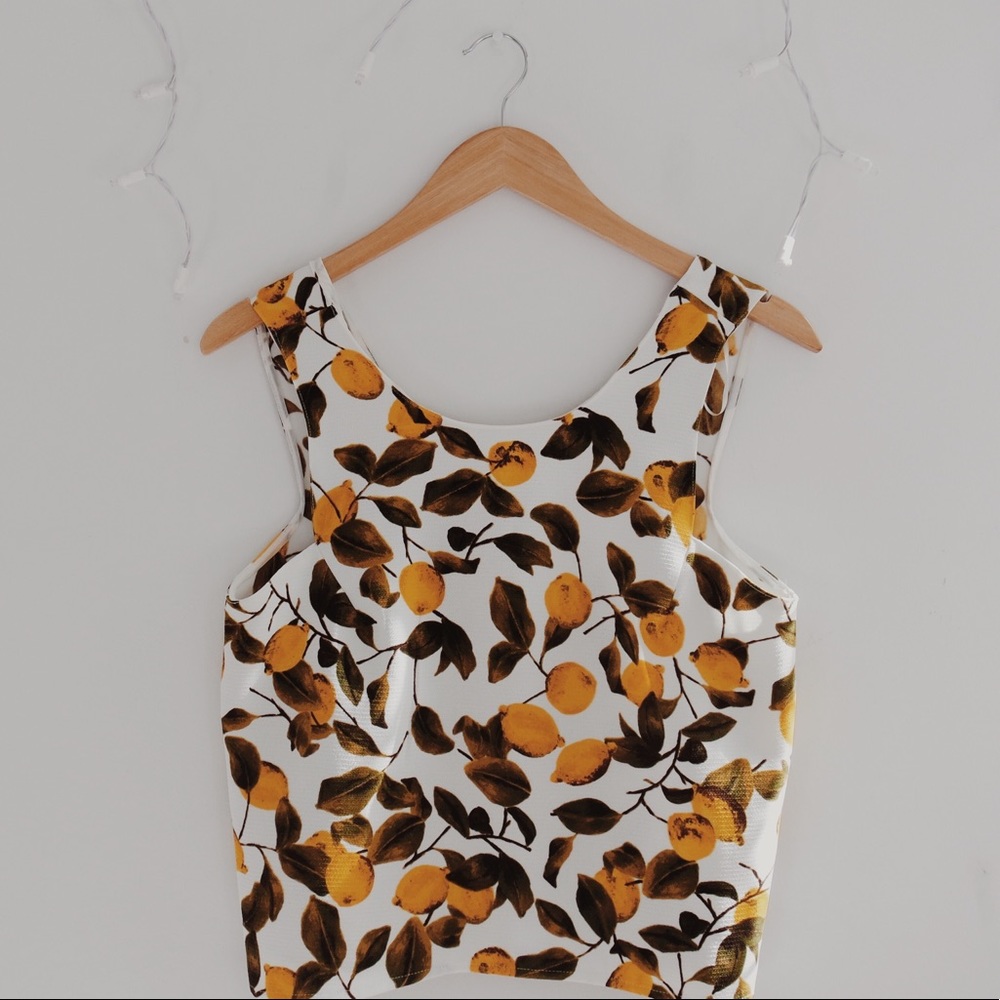 Zara Lemon Top